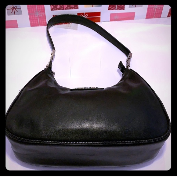Brighton Black Leather Shoulder Bag NWOT with Beautiful Silver Embellishments - Picture 3 of 16